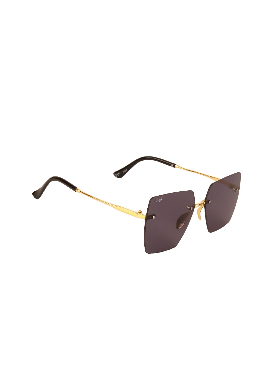 

Floyd Unisex Black Lens & Gold-Toned Square Sunglasses with UV Protected Lens