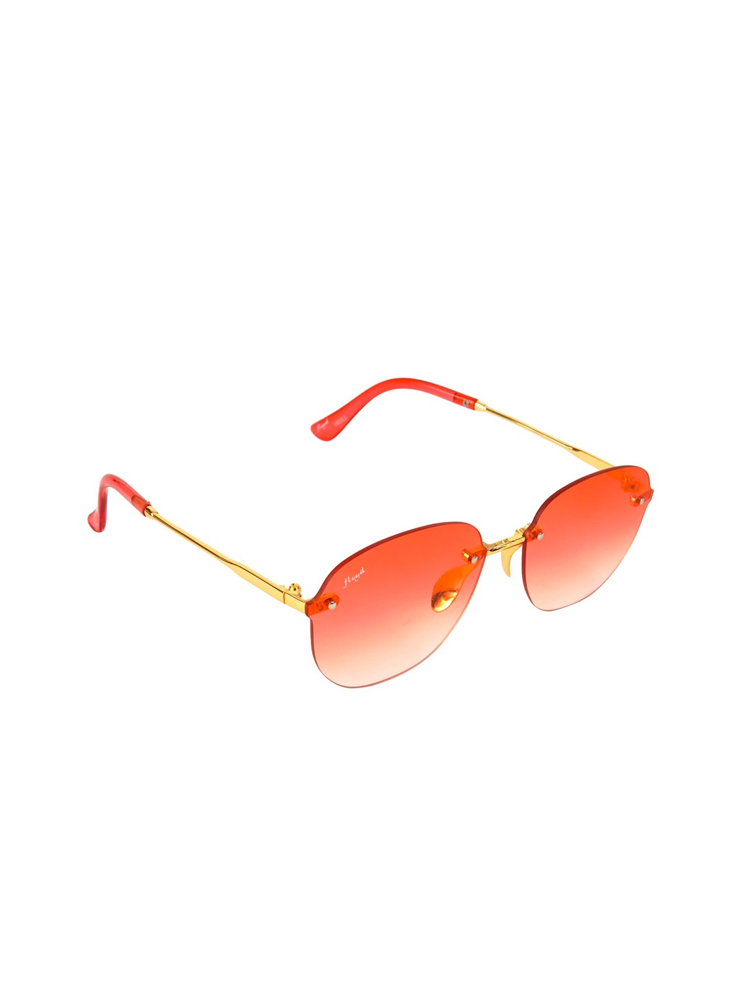 

Floyd Unisex Red Lens & Gold-Toned Oval with UV Protected Lens Sunglasses