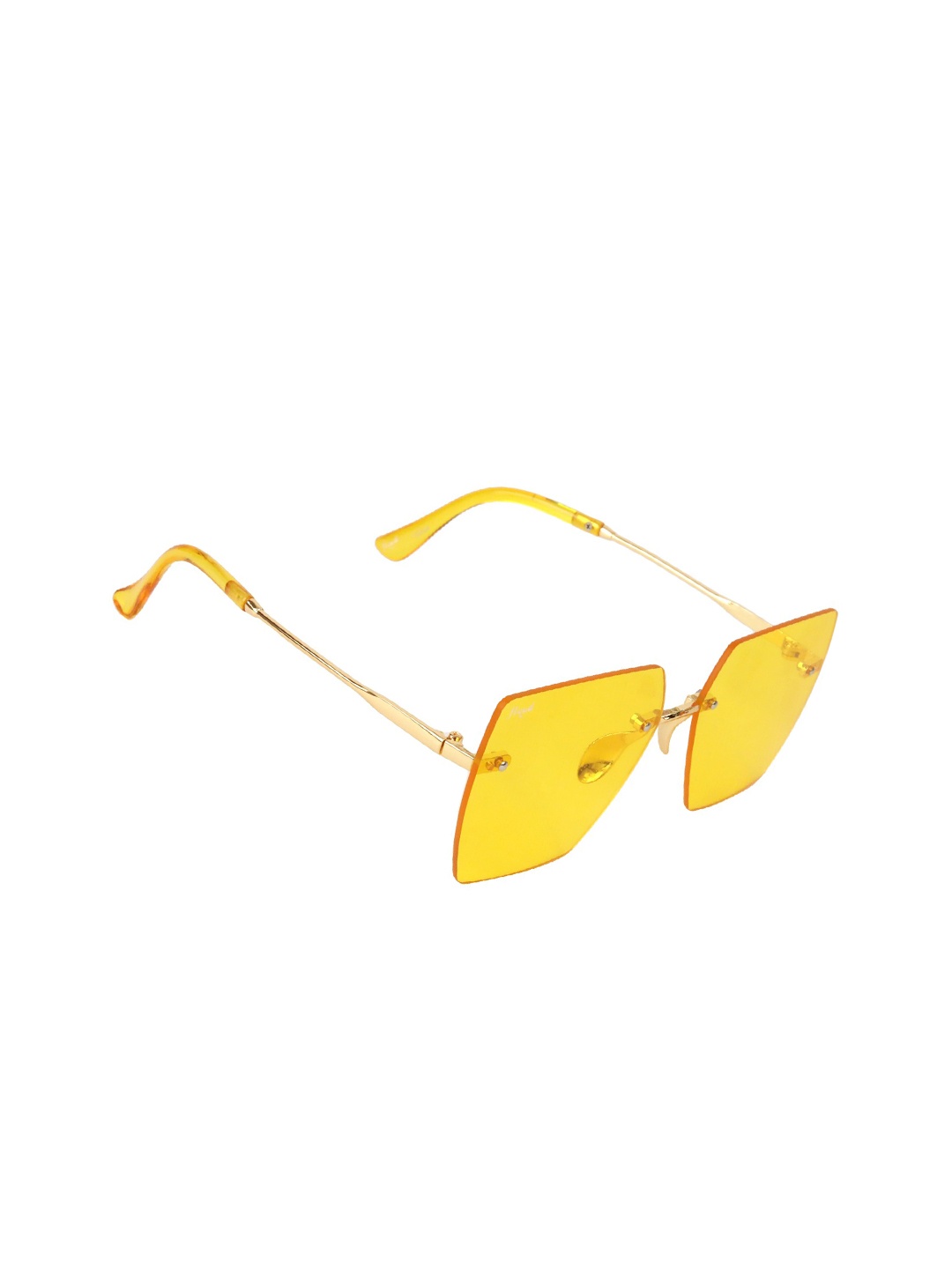 

Floyd Unisex Yellow Lens & Gold-Toned Square Sunglasses with UV Protected Lens