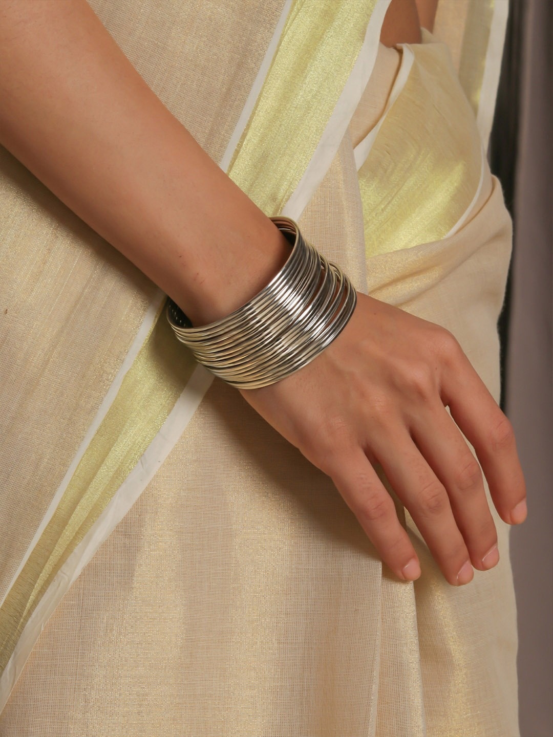 

ToniQ Set of 18 Silver-Plated Bangles