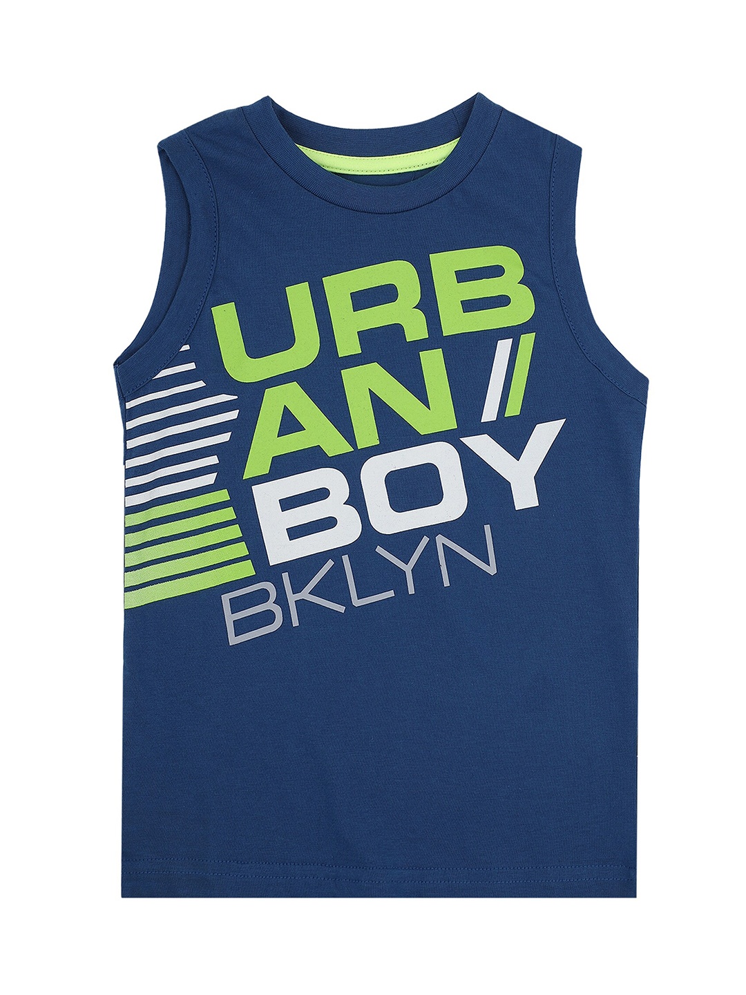 

PROTEENS Boys Navy Blue Typography Printed T-shirt