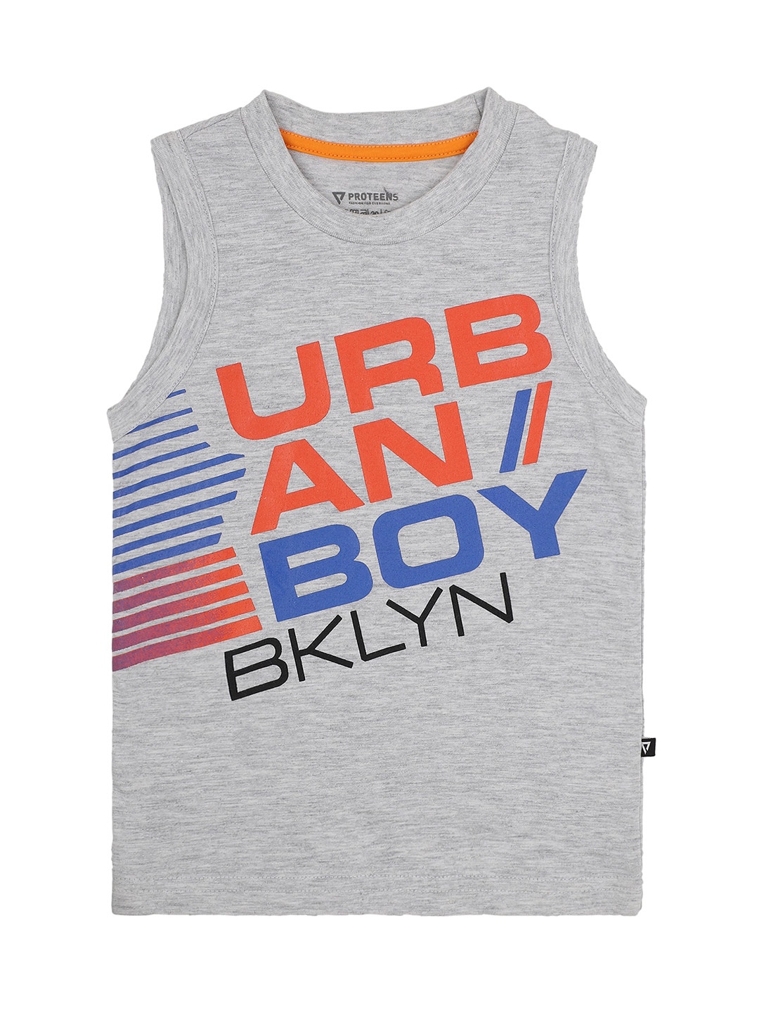 

PROTEENS Boys Grey Typography Printed T-shirt