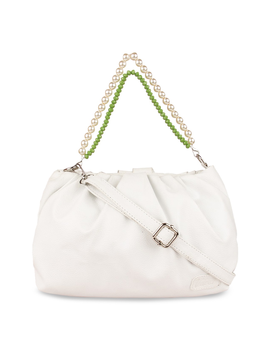 

Vdesi White PU Structured Shoulder Bag