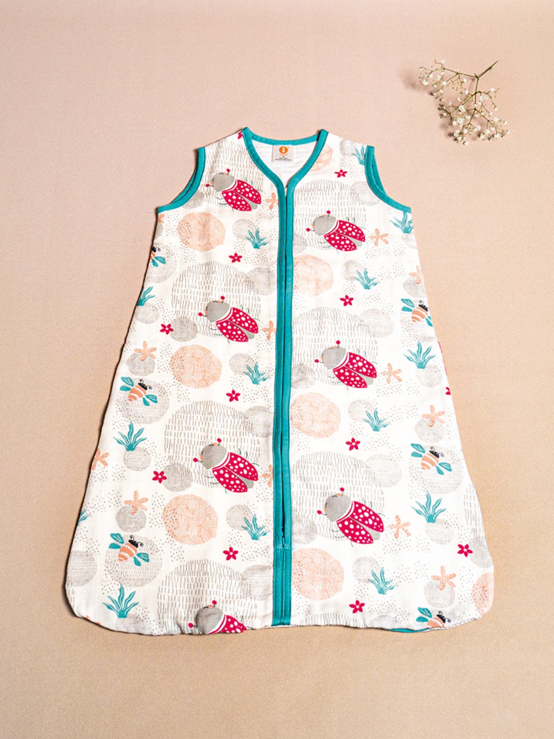 

OOKA Baby White & Pink Ladybird Printed Baby Sleeping Bag