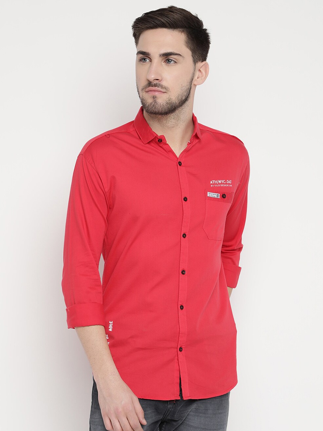 

V2 Value & Variety Men Red Regular Fit Cotton Casual Shirt