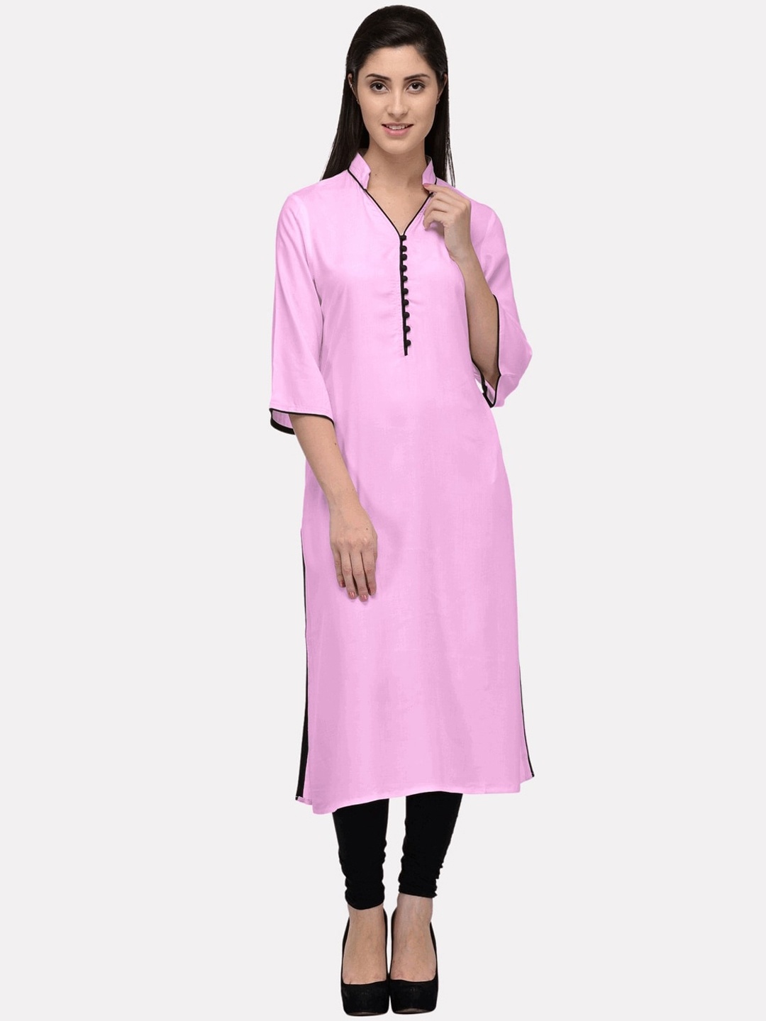 

KALINI Women Pink Cotton Kurta