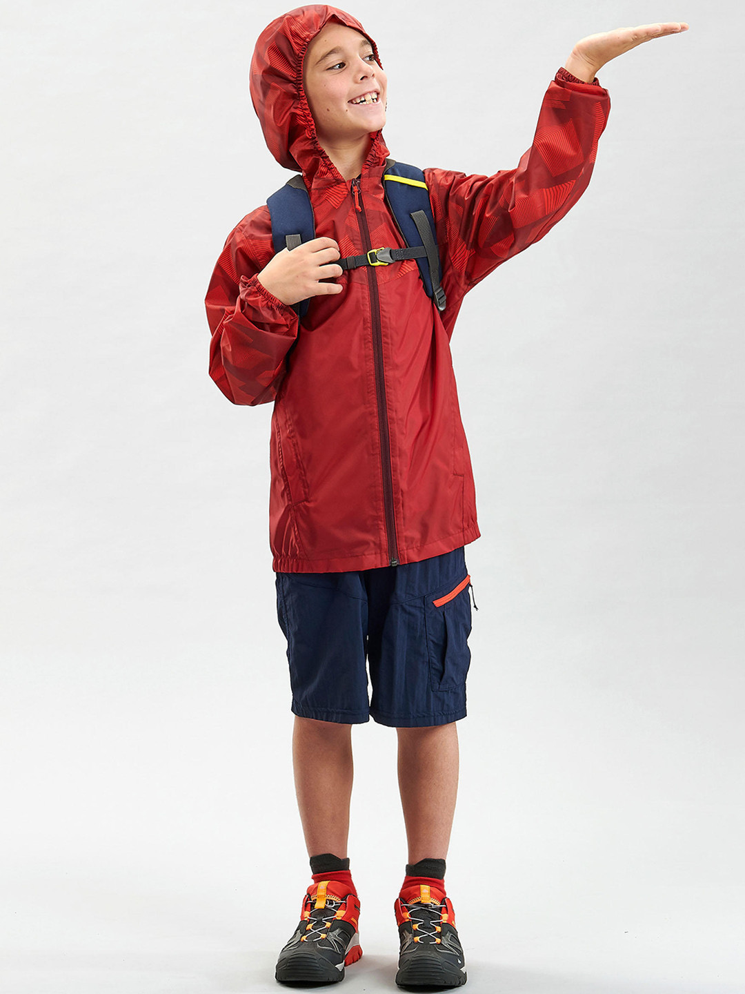 

Quechua By Decathlon Kids Red Rain Jacket