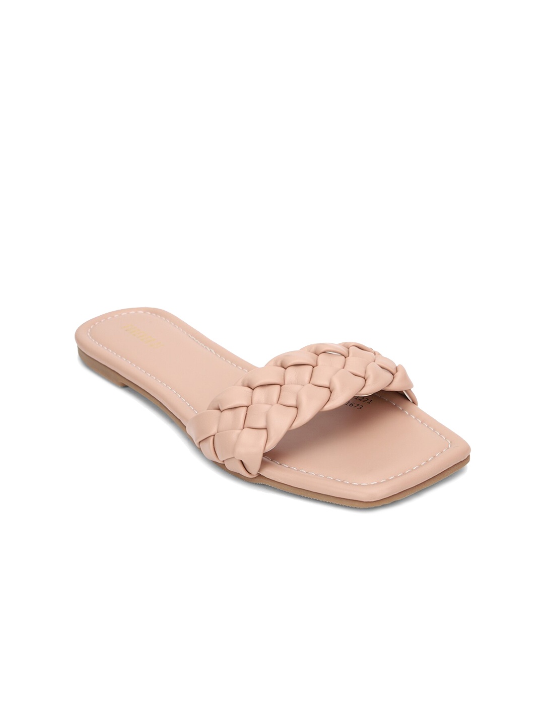 

FOREVER 21 Women Nude Coloured Open Toe Flats