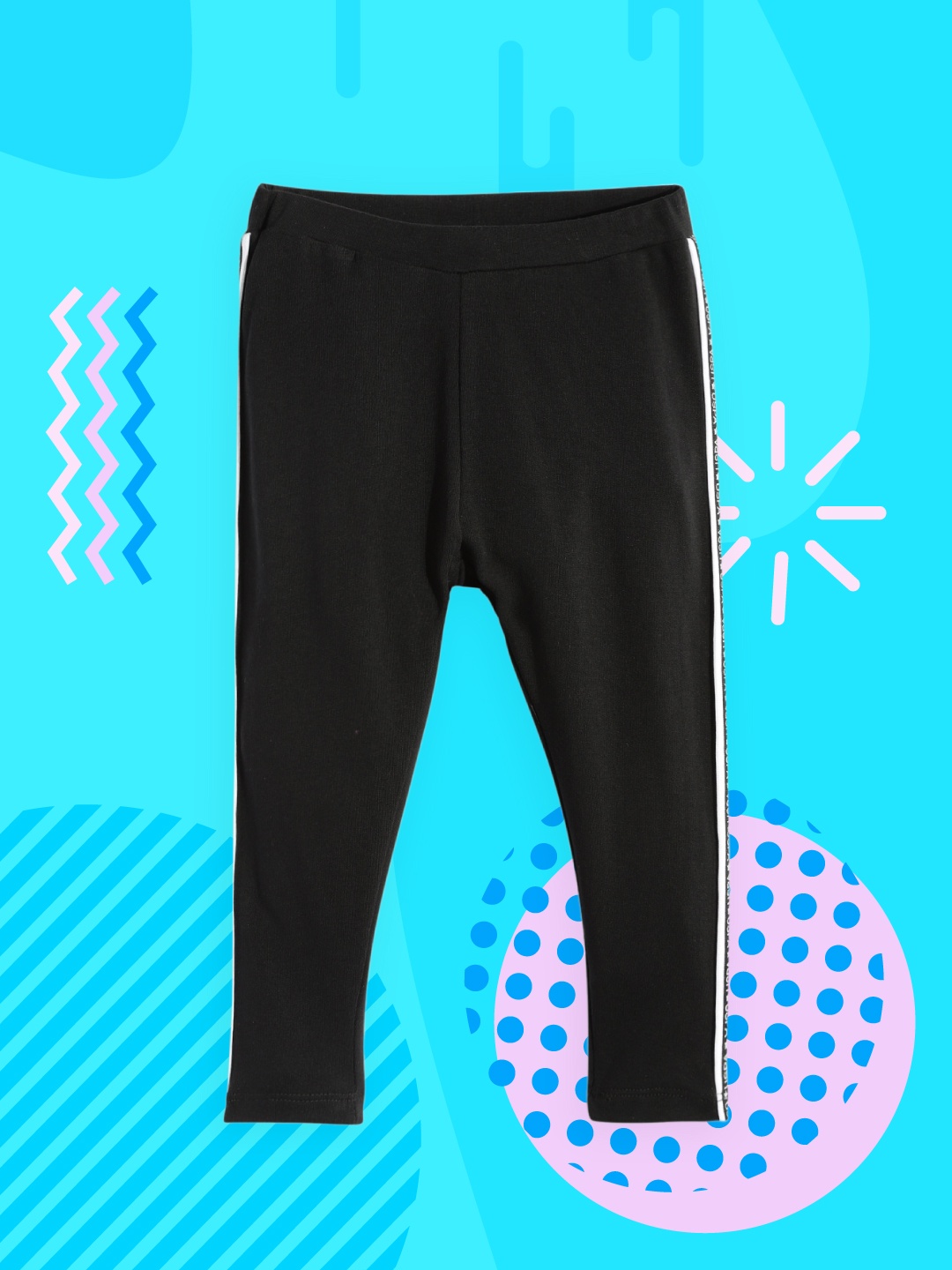 

U.S. Polo Assn. Kids Girls Black Brand Logo Side Taped Track Pants