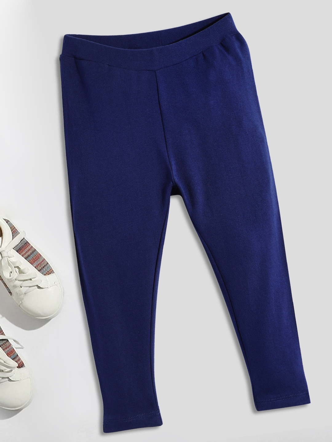 

U.S. Polo Assn. Kids Girls Navy Blue Brand Logo Side Taped Track Pants