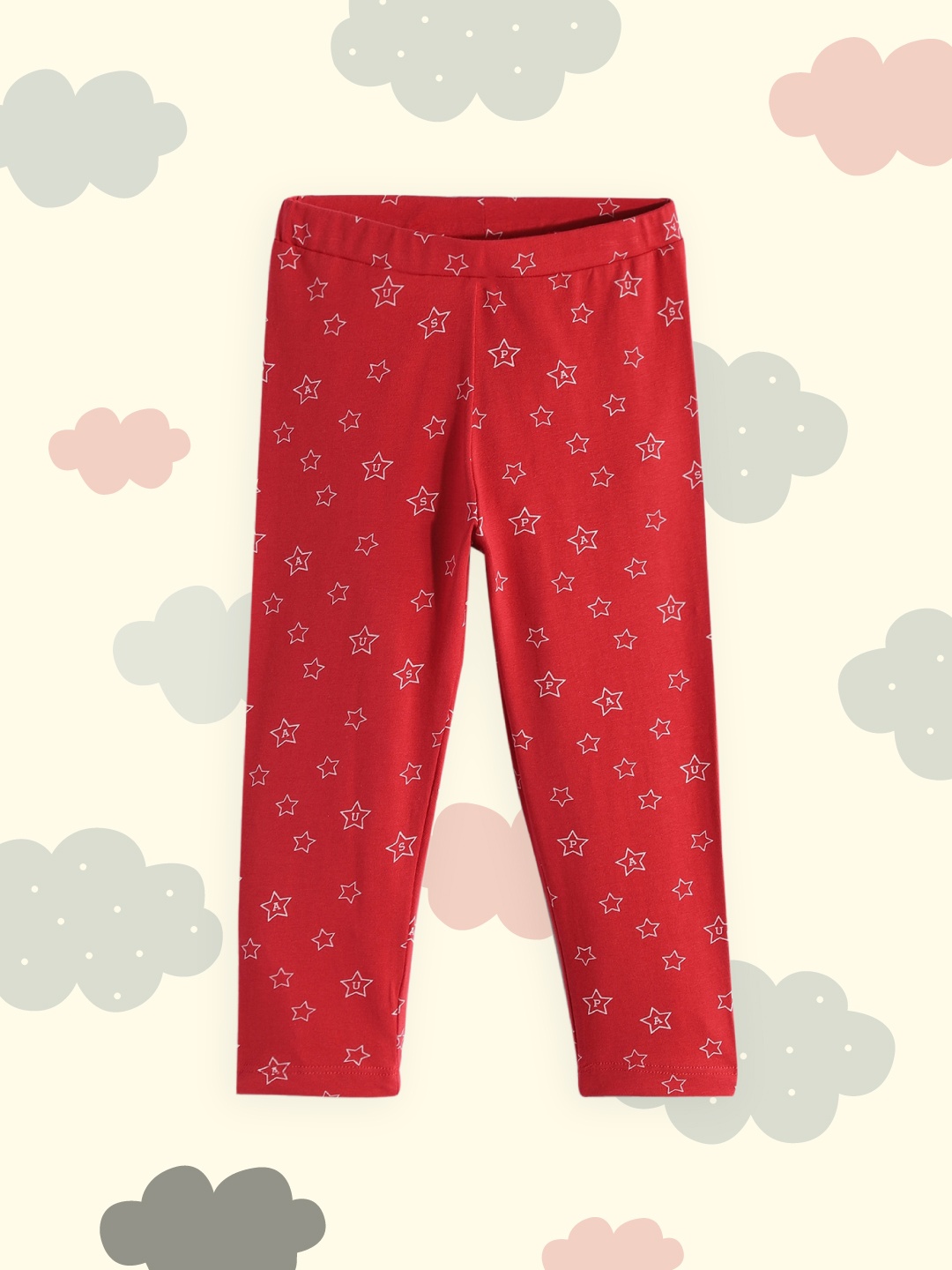 

U.S. Polo Assn. Kids Girls Red Conversational Printed Track Pants