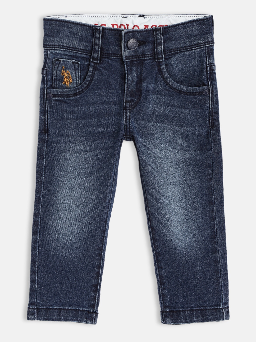 

U S Polo Assn Kids Boys Blue Light Fade Stretchable Jeans