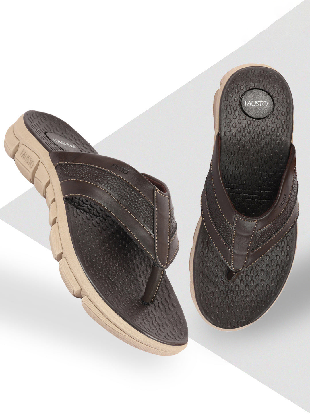 

FAUSTO Men Brown Room Slippers