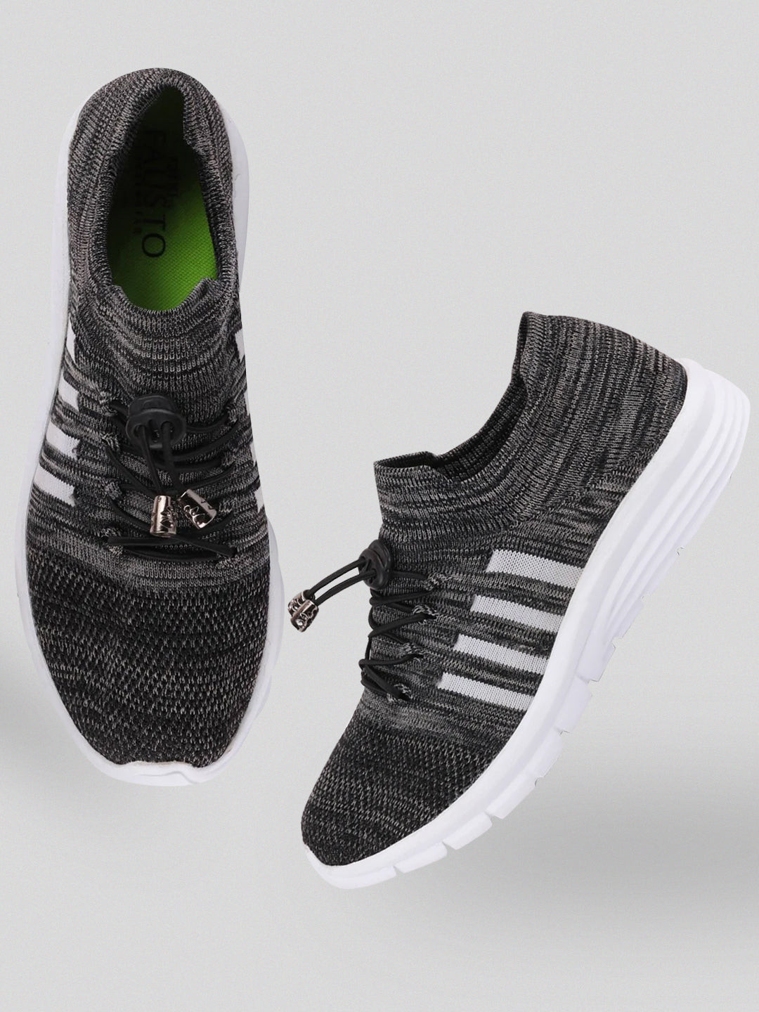 

FAUSTO Men Grey Mesh Walking Sports Shoes