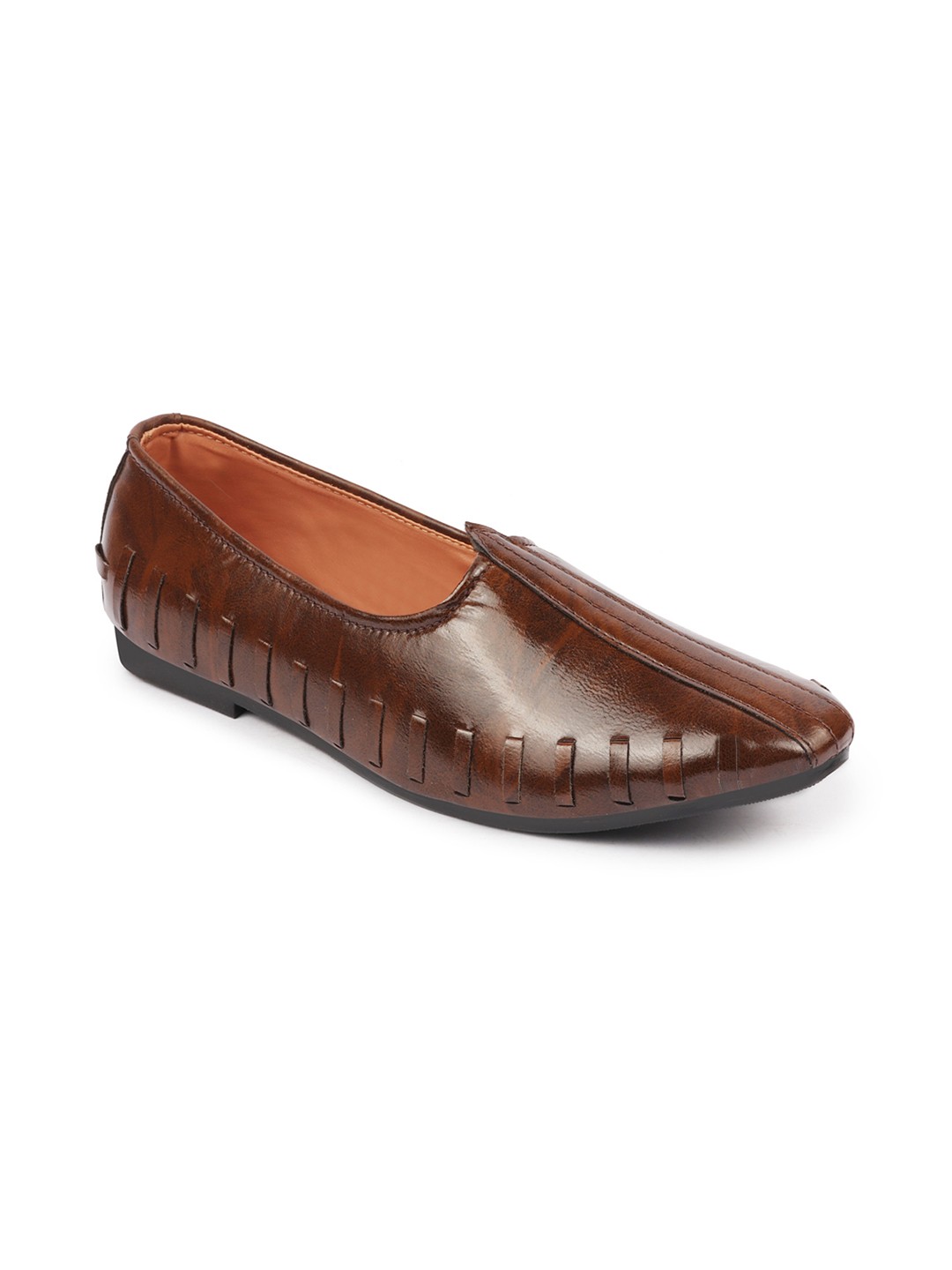 

FAUSTO Men Brown Textured Loafers