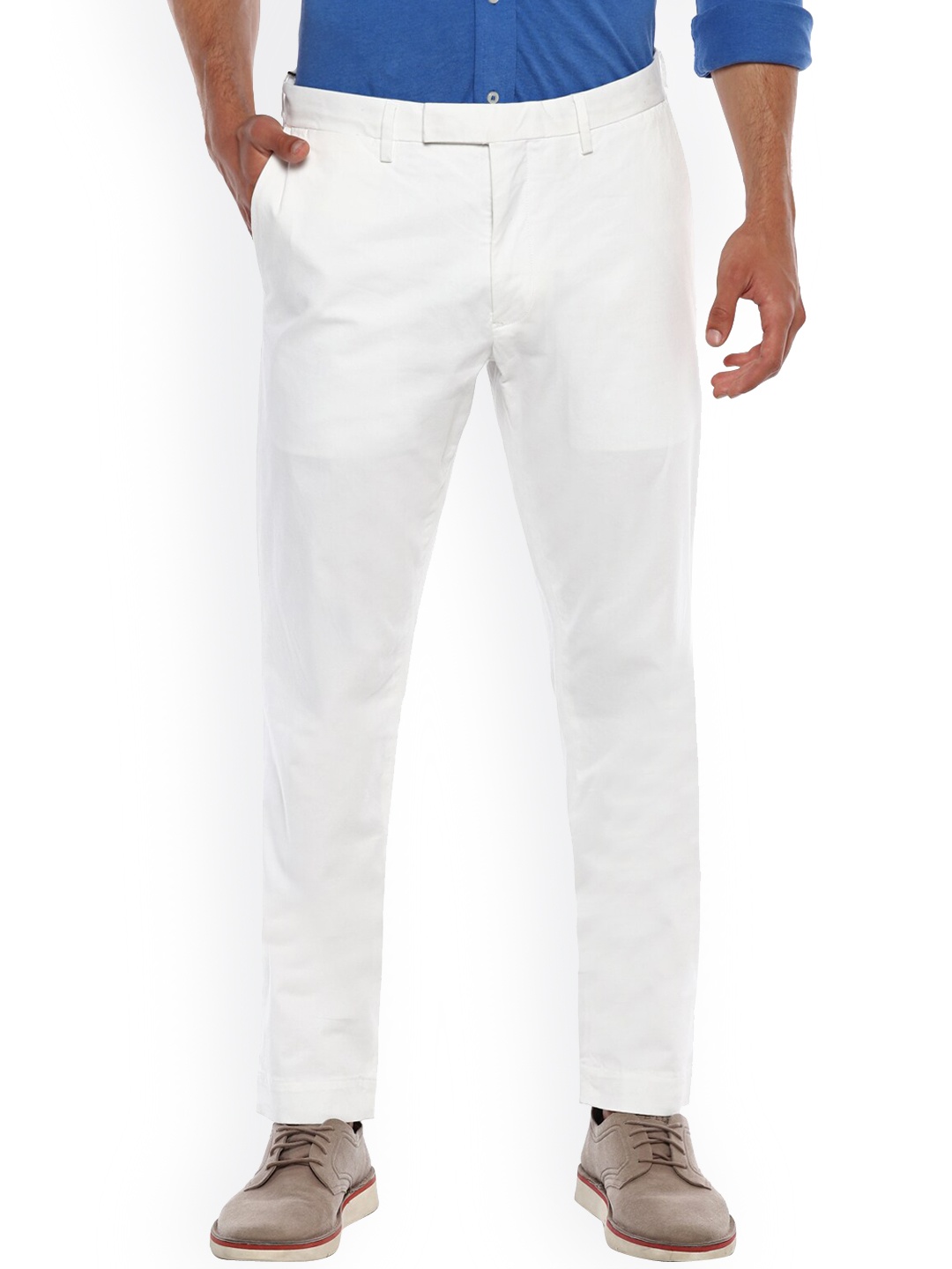 

Polo Ralph Lauren Men White Cotton Trousers