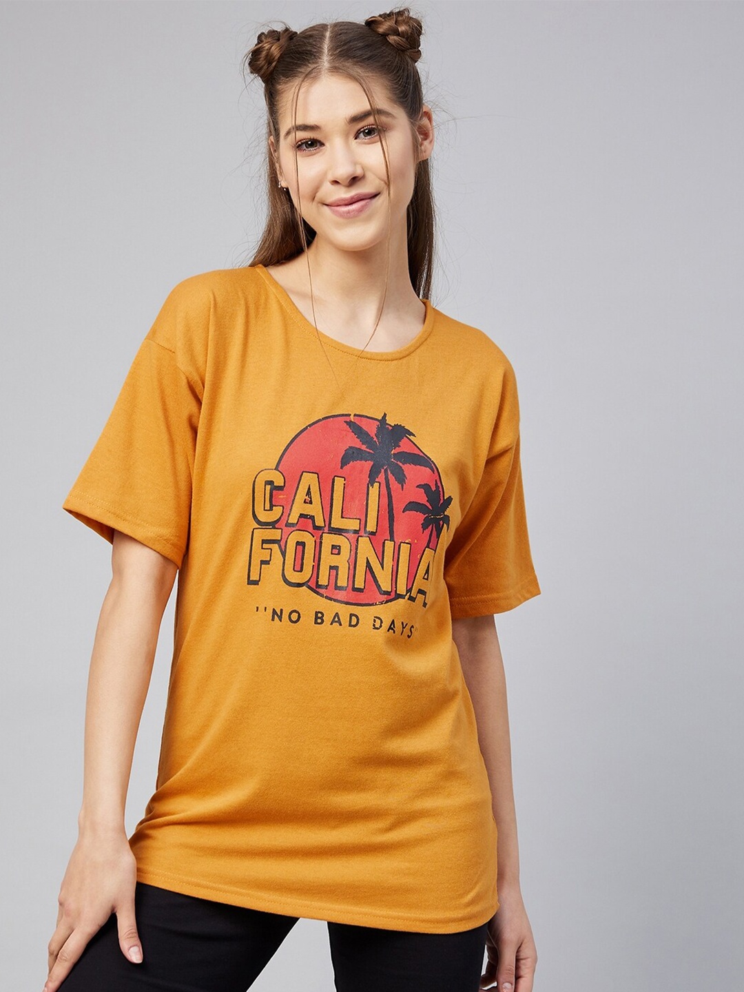 

Vvoguish Women Yellow Printed Top