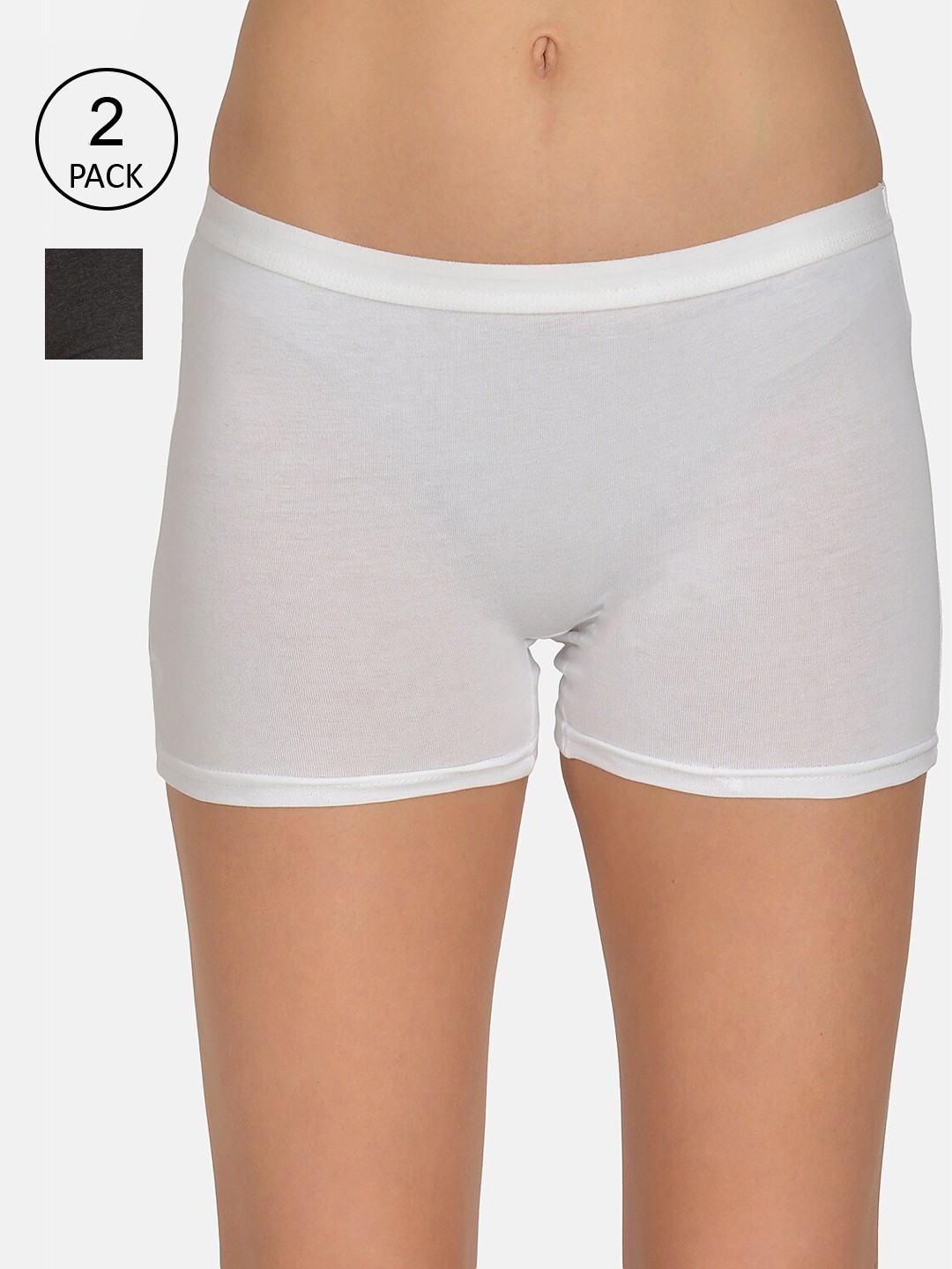 

mod & shy Women Assorted Pack Of 2 Seamless Anti-microbial Boy Shorts