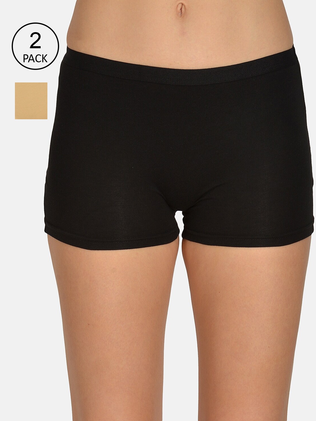 

mod & shy Women Assorted Pack of 2 Seamless Anti-Microbial Boy Shorts - MU167165