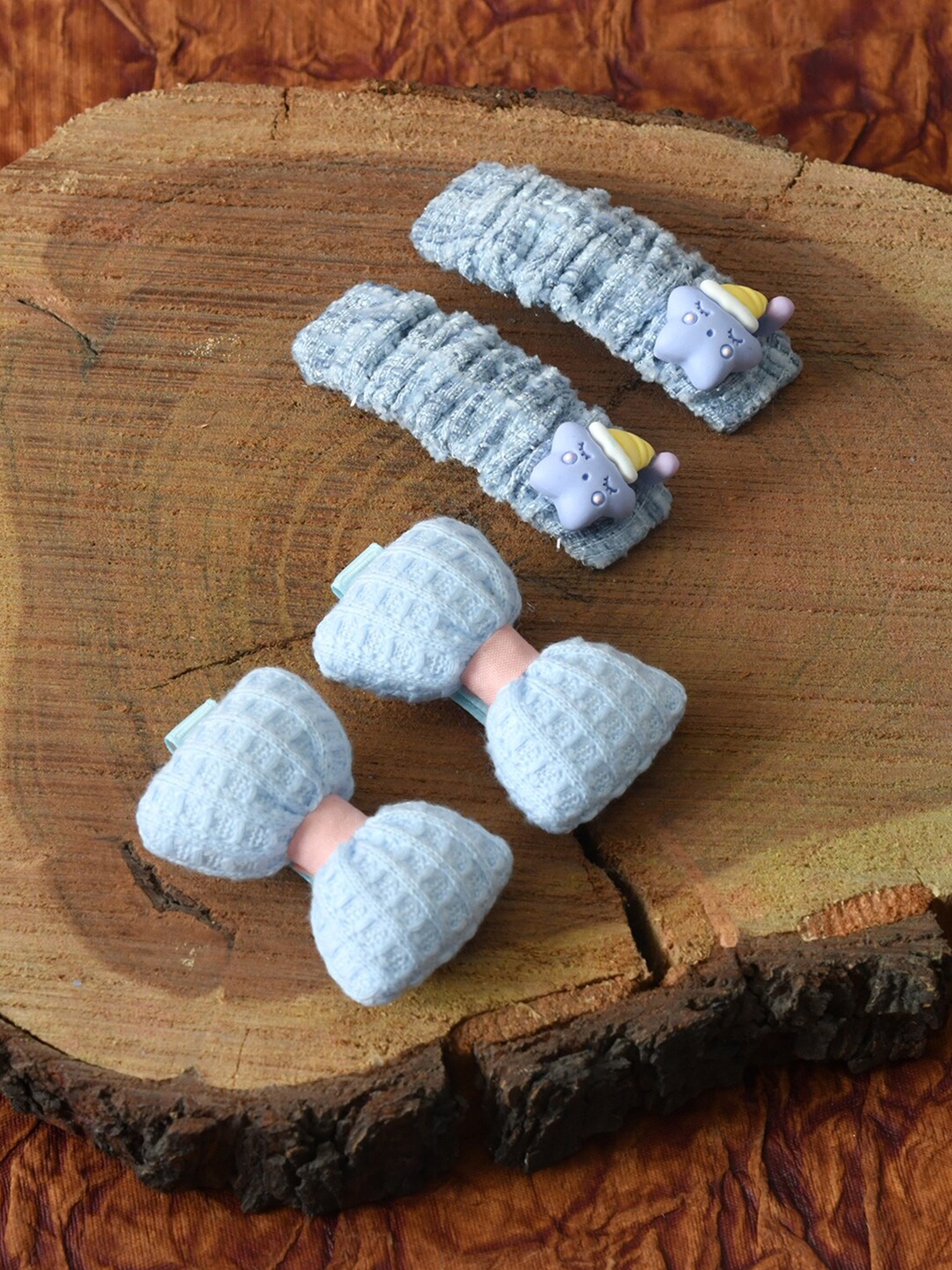 

FUNKRAFTS Girls Blue Set of 4 Alligator Hair Clips