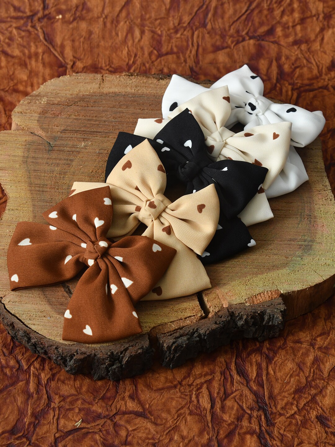 

FUNKRAFTS Girls Set of 5 Brown & White Alligator Hair Clip