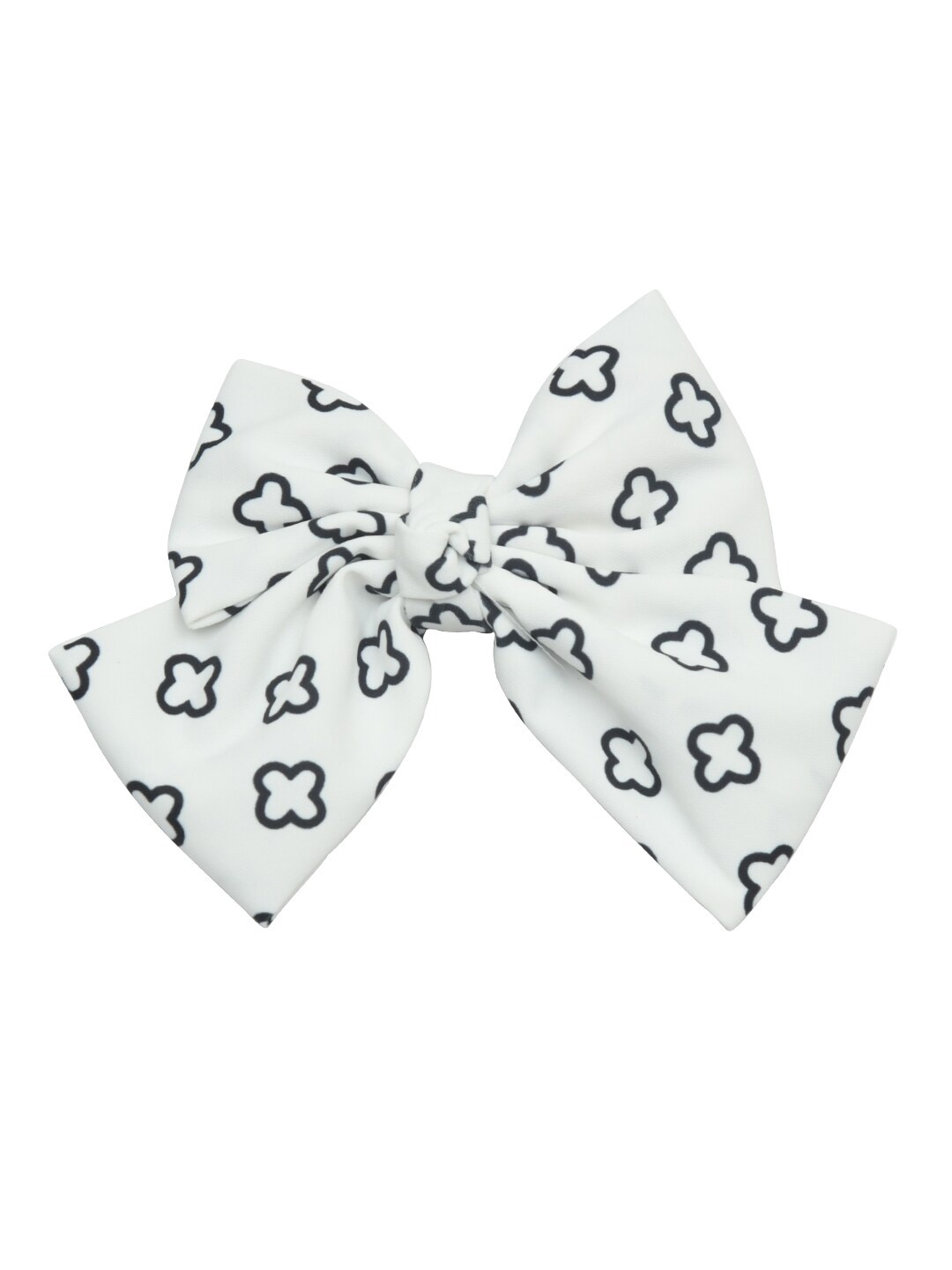 

FUNKRAFTS Girls White & Black Printed Bow Hair Clip
