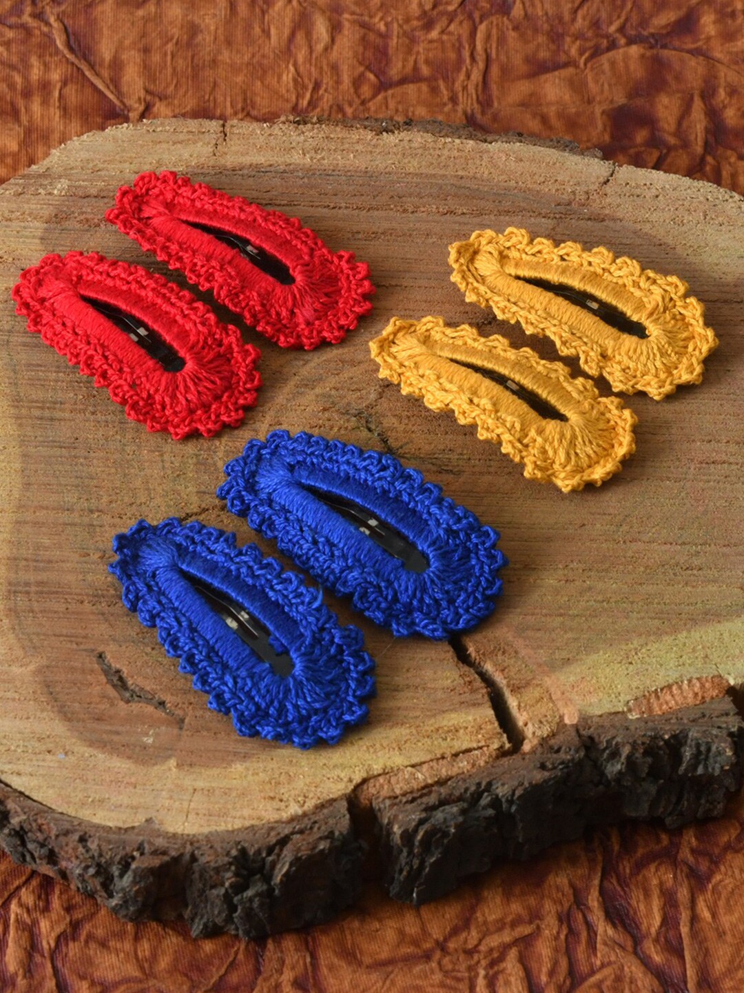 

FUNKRAFTS Girls Red & Blue Set of 6 Tic Tac Hair Clip