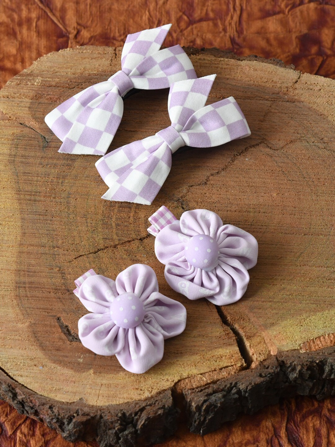 

FUNKRAFTS Girls Set Of 4 Purple Alligator Hair Clips