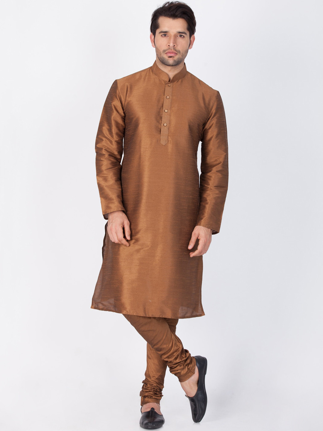 

VASTRAMAY Men Coffee Brown Kurta with Pyjamas