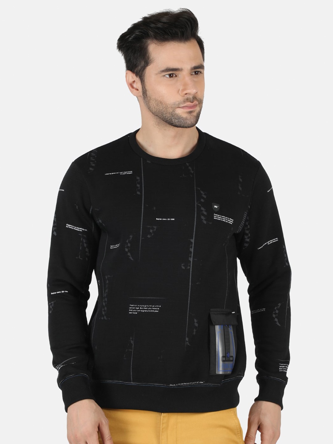 

Monte Carlo Men Black Printed Sweatshirt