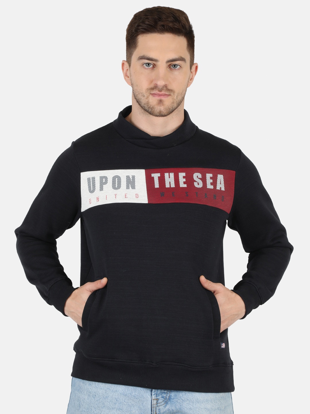 

Monte Carlo Men Black Printed Sweatshirt