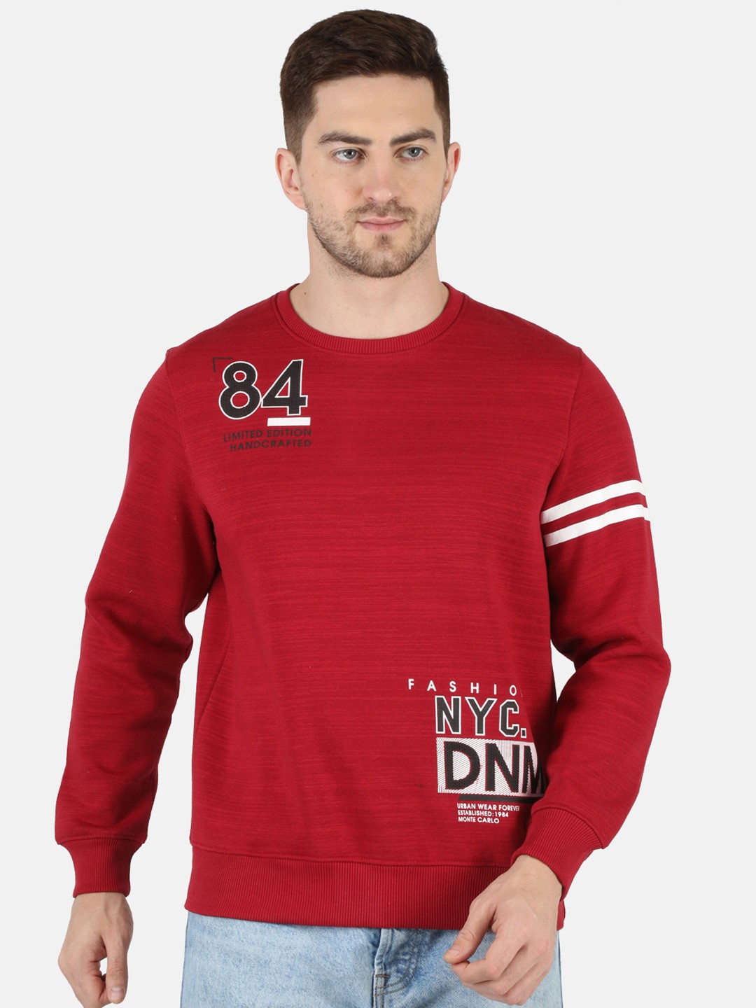 

Monte Carlo Men Red Printed Sweatshirt
