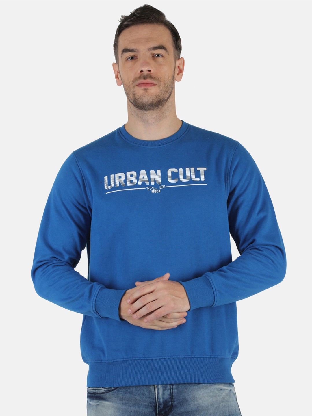 

Monte Carlo Men Blue Printed Sweatshirt