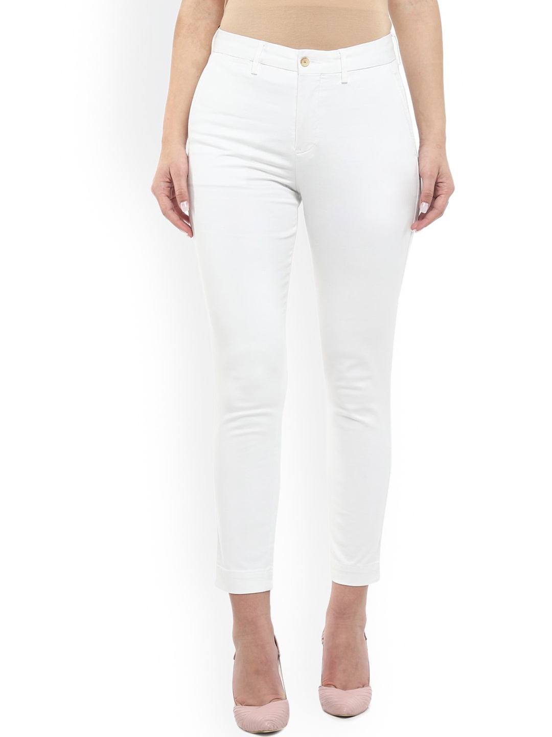 

Polo Ralph Lauren Women White Regular Fit Custom Cropped Trousers