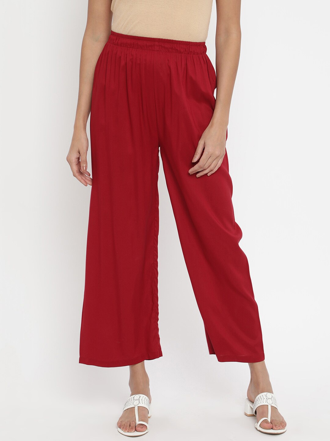 

V2 Value & Variety Women Maroon Knitted Palazzos