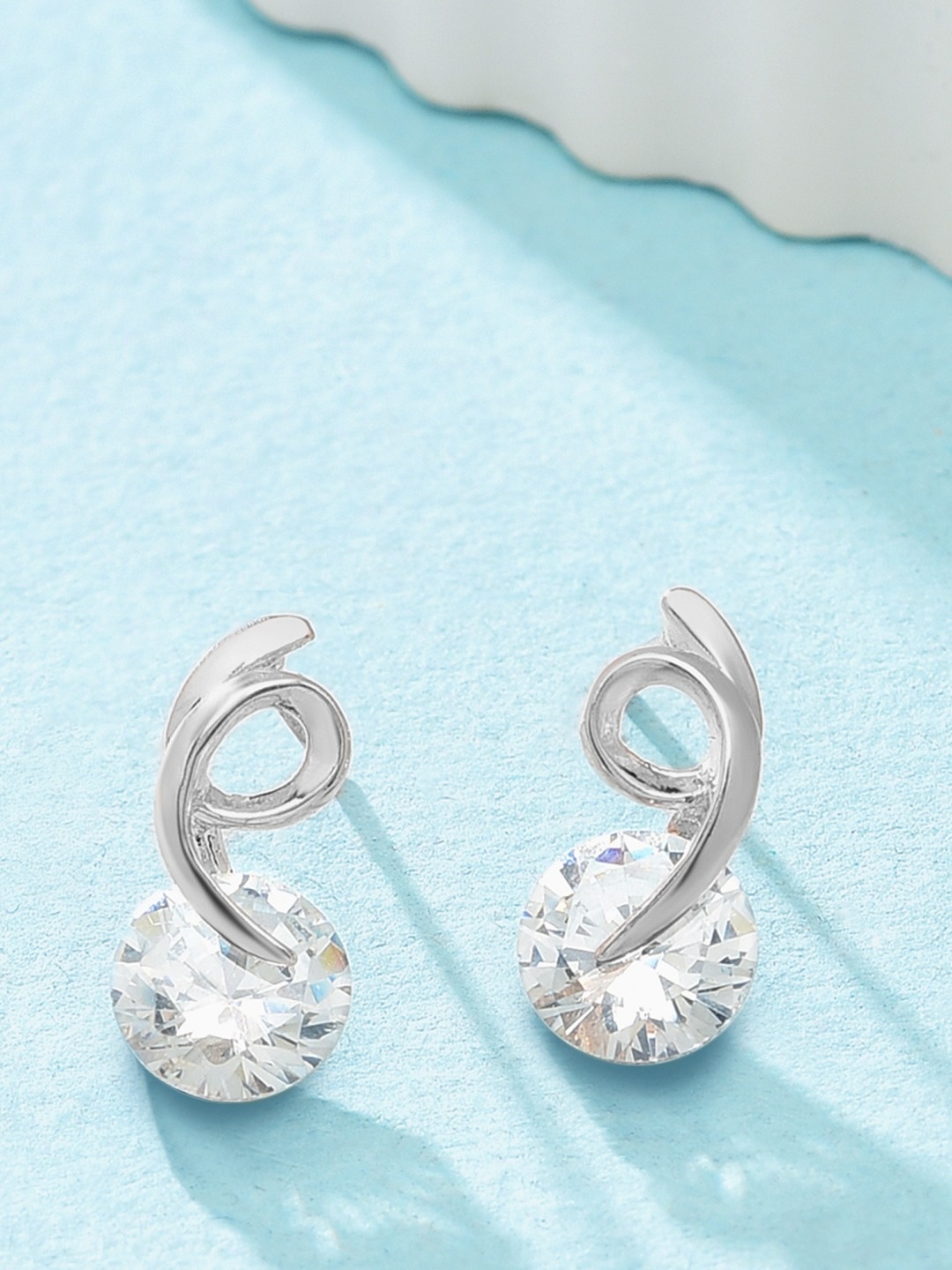 

AMI Silver-Plated Contemporary Studs Earrings