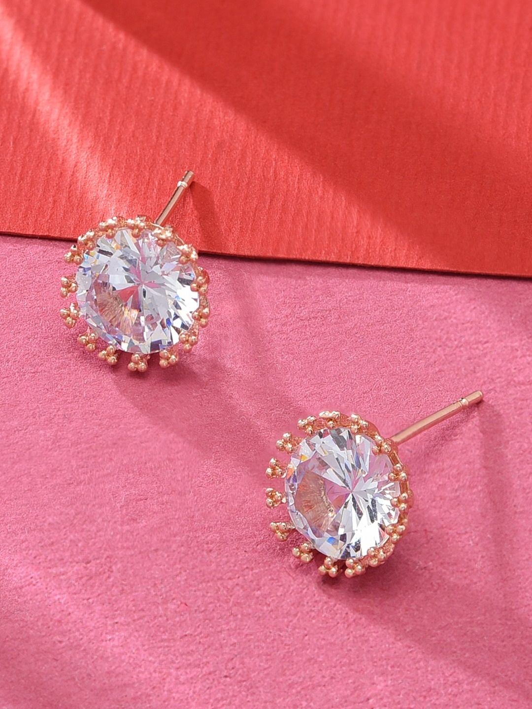

AMI Rose Gold-Plated Circular Studs