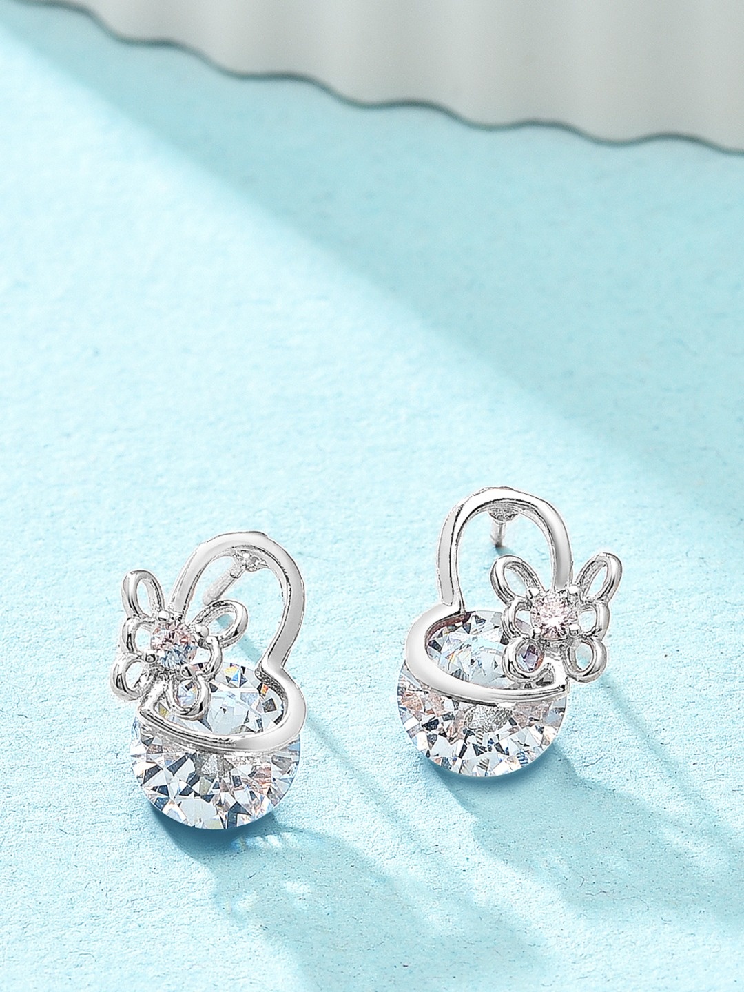 

AMI Silver-Plated Contemporary Studs Earrings