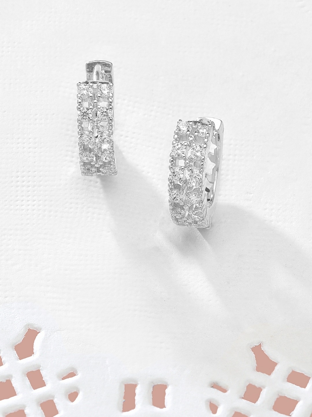 

AMI Silver-Plated Contemporary Hoop Earrings