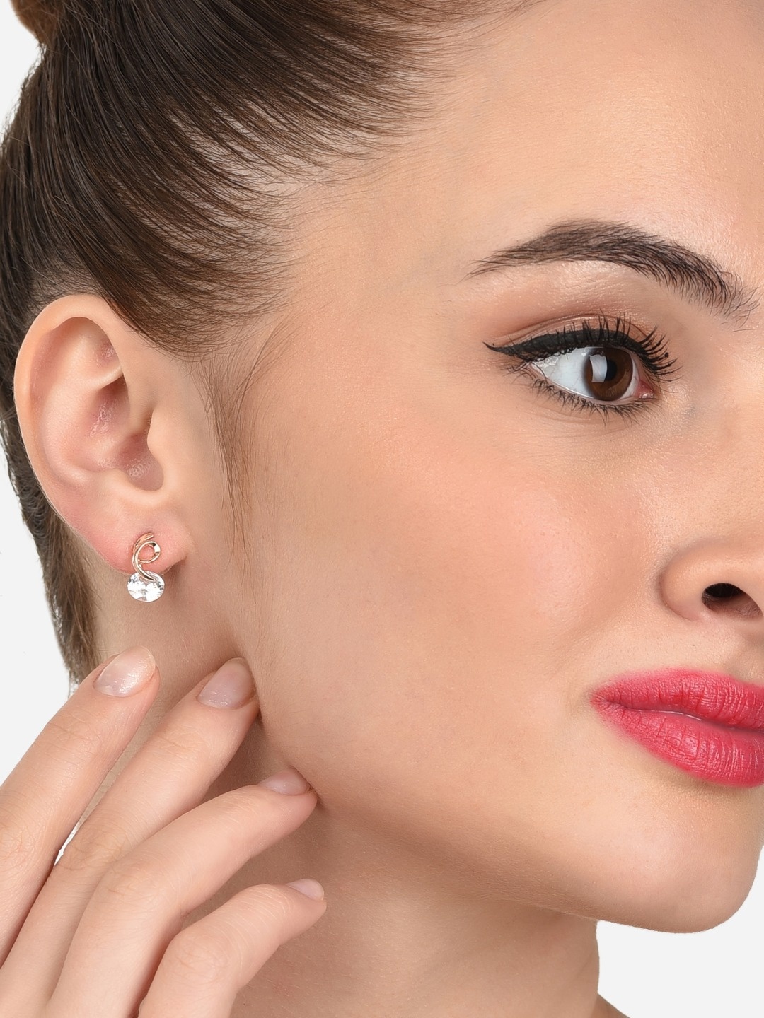 

AMI Rose Gold Contemporary Studs Earrings