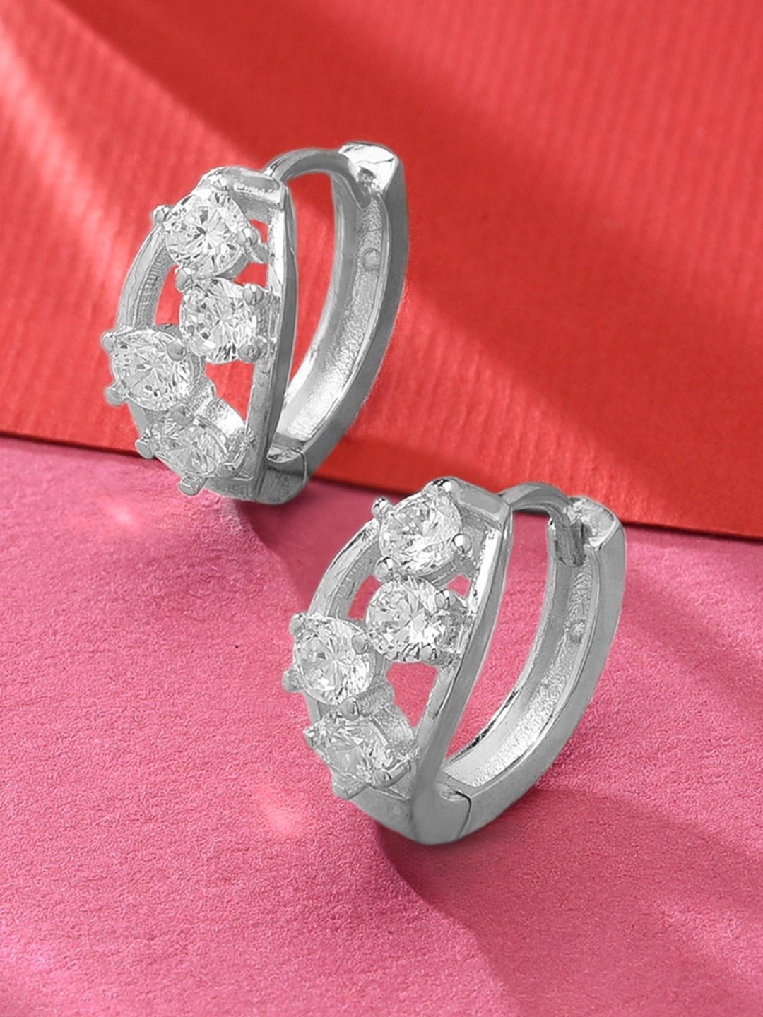 

AMI Silver-Plated Contemporary Hoop Earrings