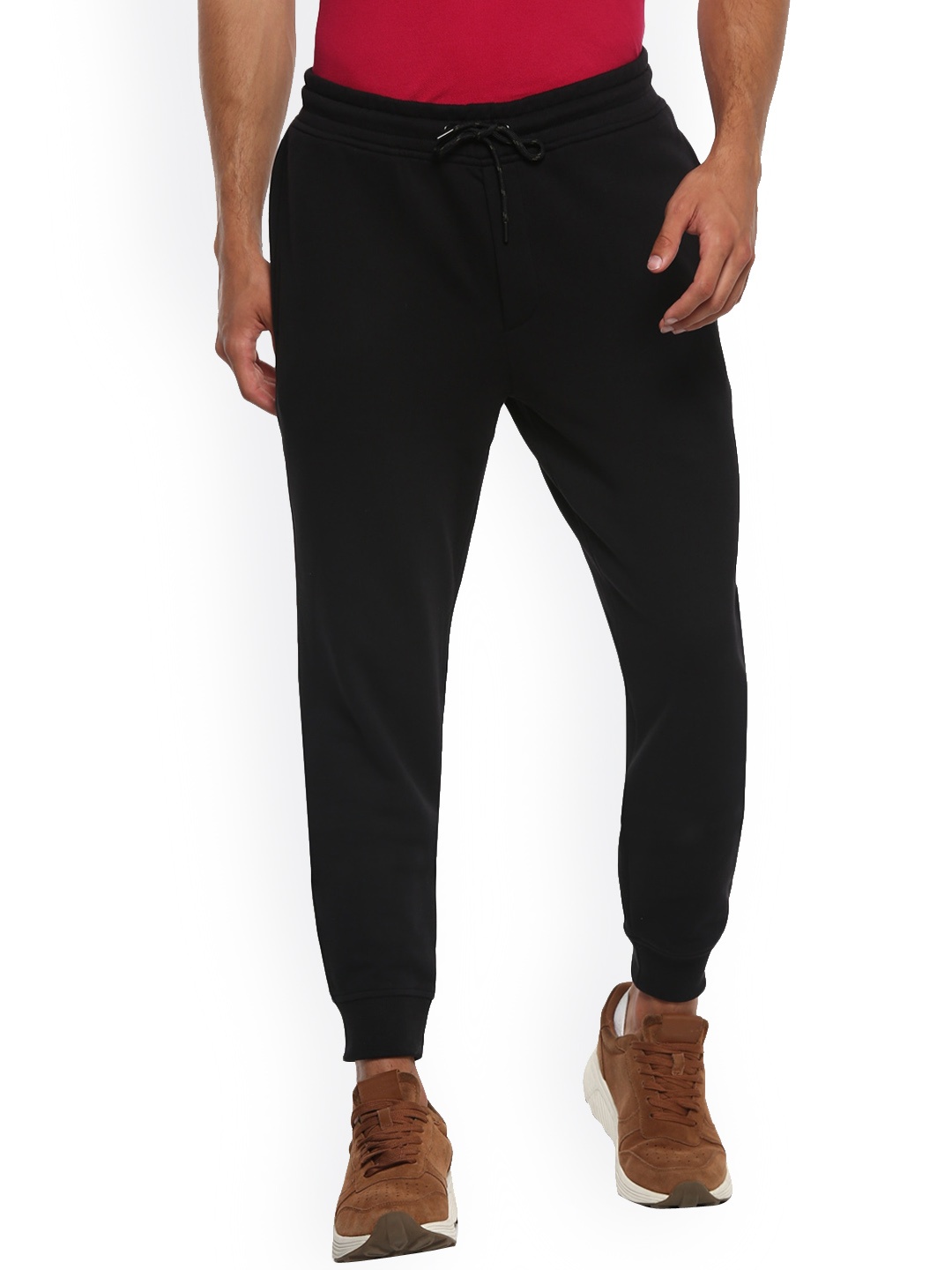 

Ted Baker Men Black Solid Slim Fit Pure Cotton Joggers