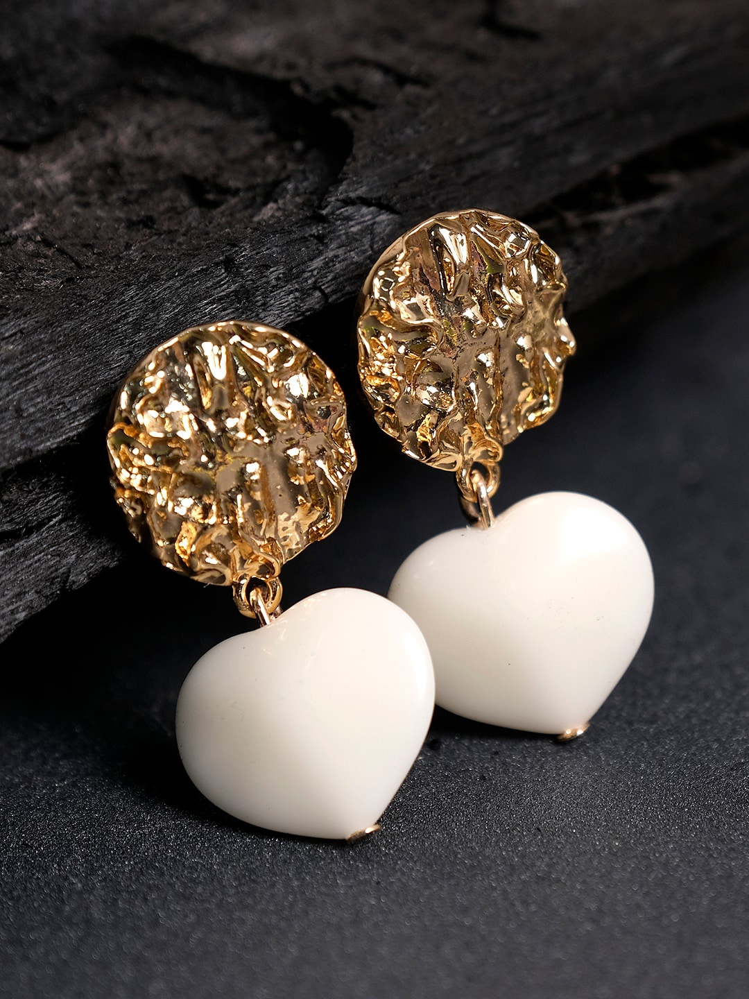 

Lilly & sparkle Gold-Toned Contemporary Gold-Plated Drop Earrings