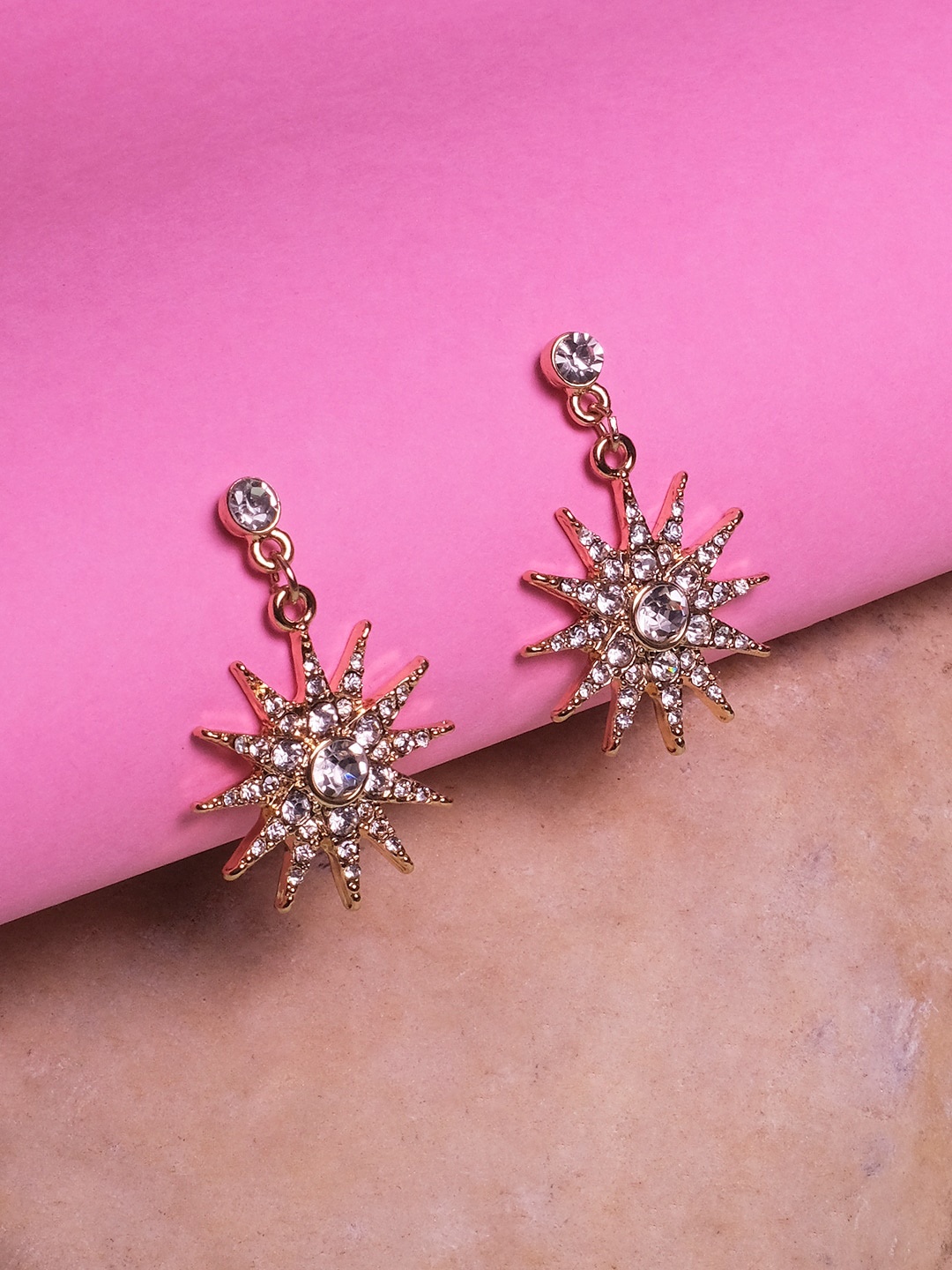 

Lilly & sparkle Gold-Toned Contemporary Gold-Plated Ear Cuff Earrings