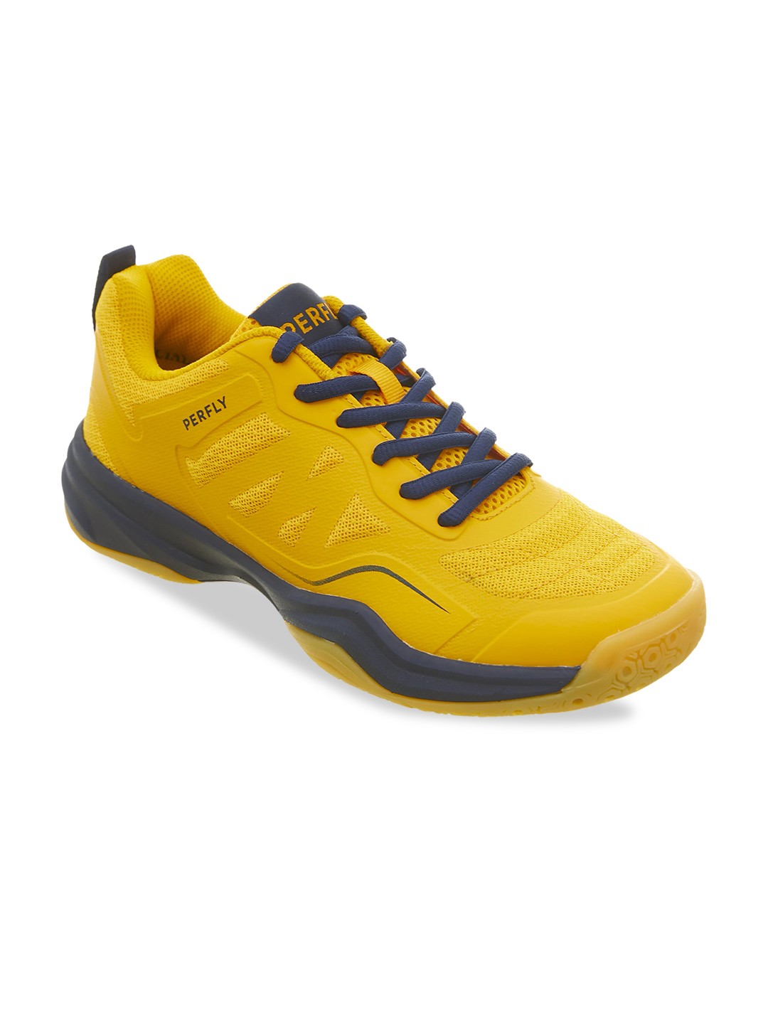

PERFLY By Decathlon Kids Non-Marking Intermediate Badminton Shoes, Yellow