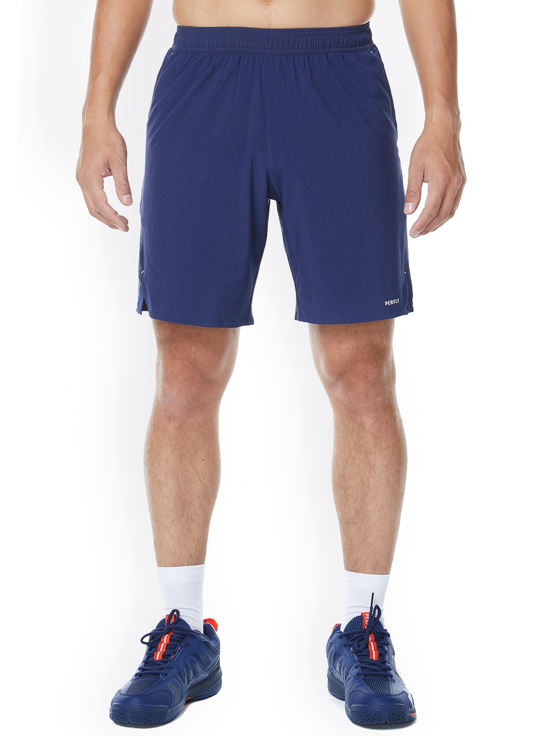

PERFLY By Decathlon Men Navy Blue Lightweight Breathable Badminton Shorts
