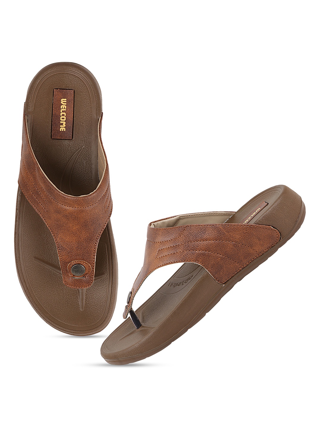 

WELCOME Men Tan Comfort Sandals