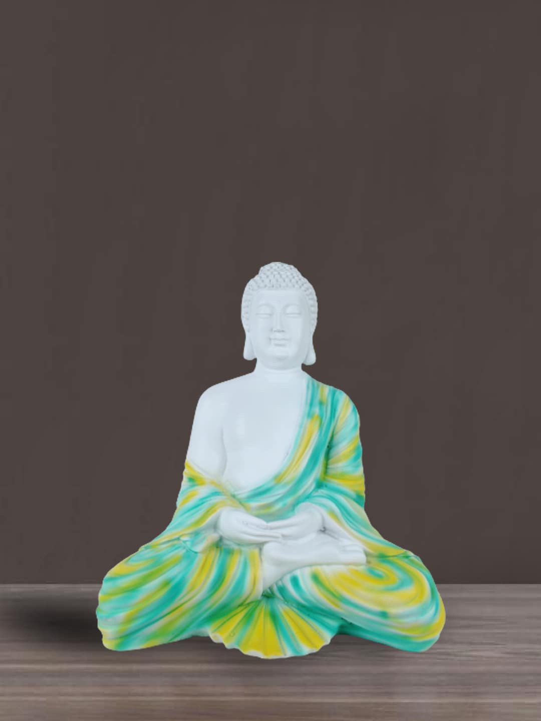 

Wonderland Green & Yellow Polyresin Buddha Statue