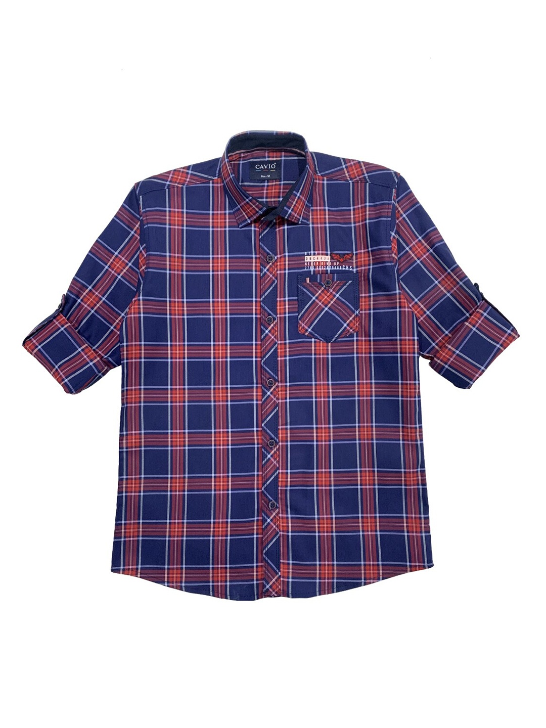 

CAVIO Boys Blue Regular Fit Tartan Checks Checked Casual Shirt