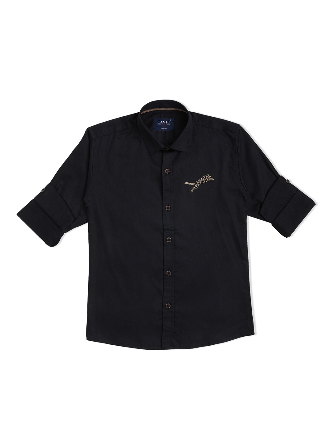 

CAVIO Boys Black Casual Shirt